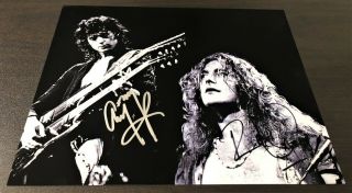 Led Zeppelin - Robert Plant & Jimmy Page Signed Photo W/ Certified Autograph