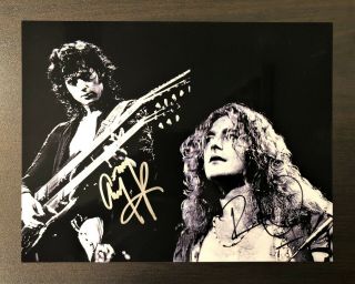 Led Zeppelin - Robert Plant & Jimmy Page Signed Photo w/ Certified Autograph 2