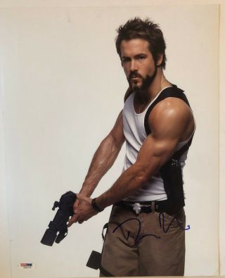 Ryan Reynolds Signed 11x14 Photo " Blade Trinity,  Deadpool " Psa Dna