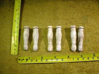 6 X Excavated Vintage Victorian Age 1860 Binding Doll Arms All Pairs 2 " A 13729