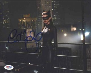 Anne Hathaway Batman Dark Knight Autographed Signed 8x10 Photo Certified Psa/dna