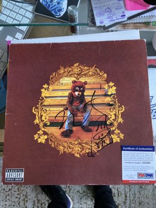 Kanye West Signed " The College Dropout " Vinyl Album Yeezy Psa