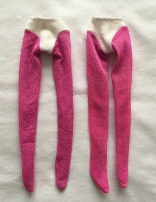 Vintage Sindy / Barbie Sparkle Tights With Built In White Knickers
