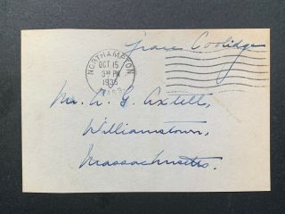 1935 Grace Coolidge Signed Frank Cover First Lady President Calvin Wife