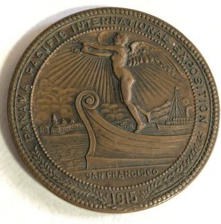 1915 Ppie Panama Pacific Intl Expo Montana Medal Hk - 409 Ppie Token World 