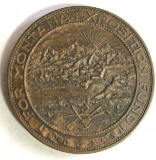 1915 PPIE Panama Pacific Intl Expo Montana Medal HK - 409 PPIE Token World ' s Fair 2