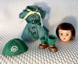 Vintage 1950s 8” Doll Girl Scout Uniform Terri Lee Plus Brunette Head