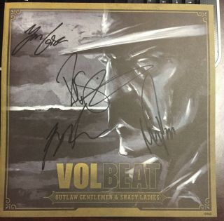Volbeat Signed Autographed In Person Album Flat Poster By All 4 Current