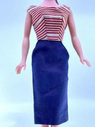 918 Cruise Stripes 1959 - 1962 Dress Vintage Barbie Doll Outfit