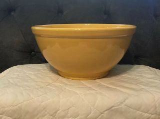 Vintage Bauer Pottery Plain Ware 6 11 1/2”Chinese Yellow Mixing Bowl Very Cool 2