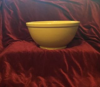 Vintage Bauer Pottery Plain Ware 6 11 1/2”Chinese Yellow Mixing Bowl Very Cool 3