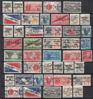 Local Precancels From Massachussetts - All Airmail Stamps