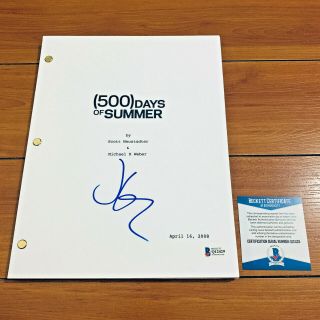Joseph Gordon Levitt Signed 500 Days Of Summer Movie Script W/ Beckett & Pic