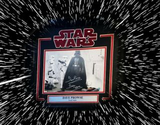 David Prowse Autographed Star Wars Darth Vader Framed Photo Steiner Racc Ts