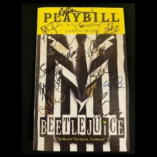 Beetlejuice Pre Broadway Dc Musical Cast Signed Playbill Movie Tim Burton