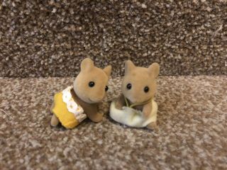 Sylvanian Families Meadow Mouse Baby Twins Vintage Rare Pristine