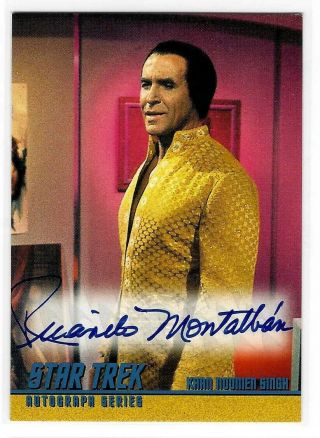 Ricardo Montalban 1997 Sky Box Star Trek Tos Autograph Series Card A17