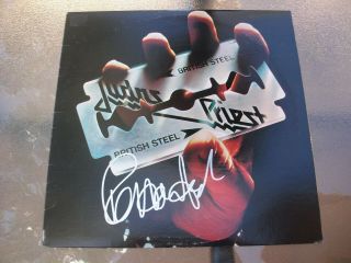 Judas Priest Rob Halford Signed British Steel Lp Vinyl Album Record Jsa