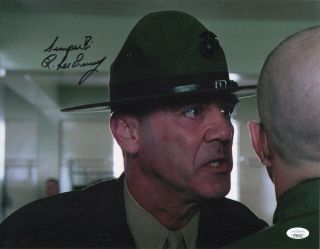 R.  Lee Ermey Authentic Hand - Signed " Gunny Full Metal Jacket " 11x14 Photo Jsa