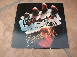 Judas Priest Rob Halford Signed British Steel Lp Vinyl Album Jsa