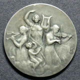 French Art Nouveau Medal Music By Lamourdedieu (ca.  1910)