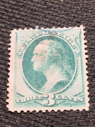 Us Stamp Scott 136a 3 Cent Washington C.  1870 With I Grill Cv$200