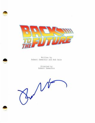 Robert Zemeckis Signed Autograph - Back To The Future Movie Script Michael J Fox