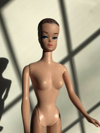 Vintage 1960s Fashion Queen Barbie Midge Doll Molded Brown Hair
