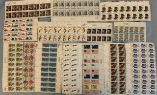 Lot 14 Us Commemorative Plate Block Sheets Of 20 Face $33,