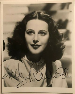 Hedy Lamarr Stunning Huge Autograph 8x10 Photo