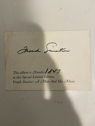 Frank Sinatra Autograph - A Man And His Music