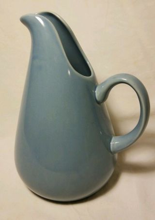 Vtg Mcm Russel Wright Water Pitcher Pale Blue Onieda