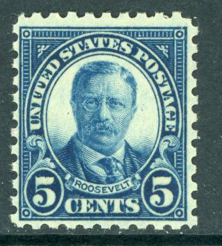 Usa 1925 Roosevelt 5¢ Rotary Perf 10 Scott 586 Mnh J252 ⭐⭐⭐⭐⭐⭐