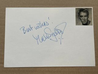 Max Von Sydow Star Wars Flash Gordon Ming Signed Autograph Index Card Cut K9