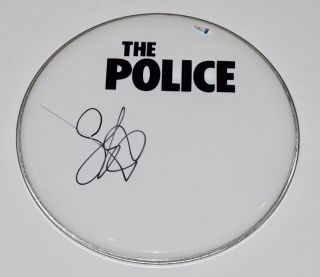 Stewart Copeland Signed Autographed 12 " Drumhead The Police Beckett Bas