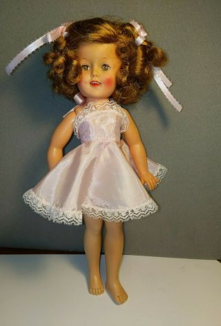 Vintage Shirley Temple Doll Ideal St - 12 In Pink Slip