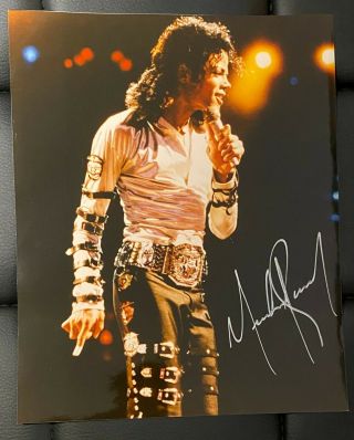Michael Jackson Hand Signed Autographed 8 10 Photo