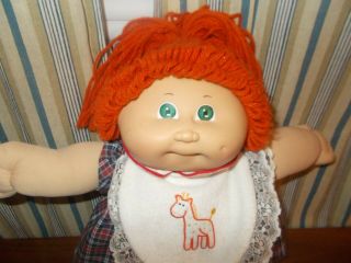 Vintage Cabbage Patch Kids Doll Girl 1978 1982 Green Eyes Red Hair