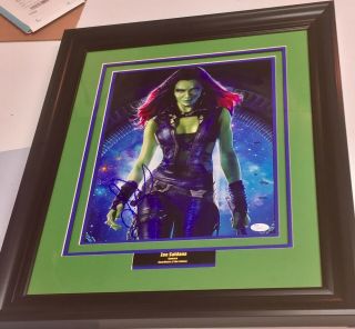 Zoe Saldana Autographed Signed Framed 11x14 Photo Guardians Of The Galaxy Jsa