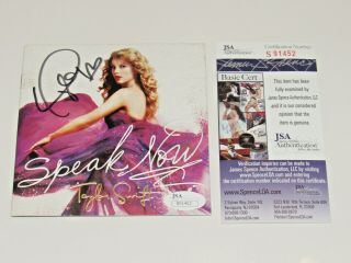Taylor Swift Authentic Autographed Speak Now Hand Signed Cd Jsa