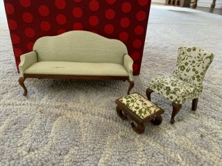 Vintage Dollhouse Miniatures,  Sonia Messer Imports Living Room Sofa & Chair