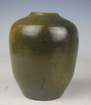 Ben Owen Master Potter N Carolina Chinese Translation Frog Skin Glaze 4 " Vase