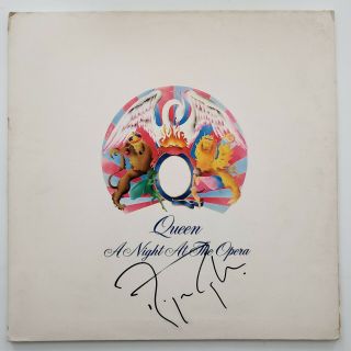 Roger Taylor Signed Queen A Night At The Opera Vinyl Record Lp Album Legend Rad