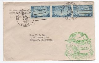 1935 Us First Trans Pacific Flight Cover With Cachet To Manila Philippines