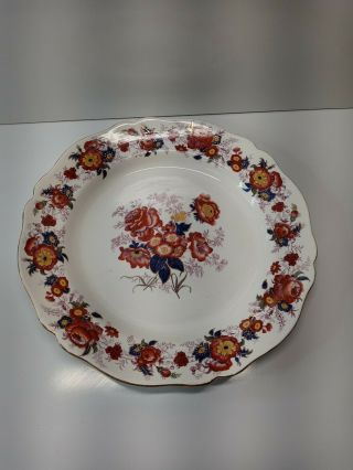 Large 15” Royal Cauldon England Majestic Porcelain Serving Platter Flowers