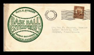Dr Jim Stamps Us Nat C Strong Baseball Enterprises Cover York 1936