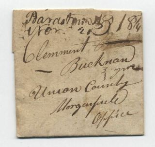 1827 Bardstown Ky Manuscript Stampless Folded Letter 18 3/4 Rate [5807.  4]
