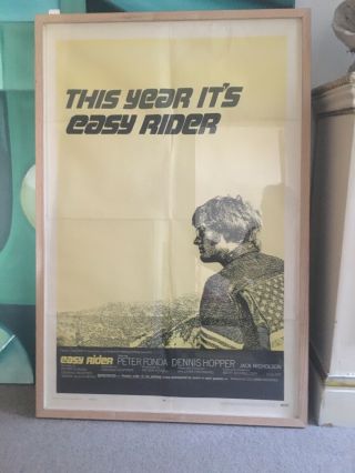 Easy Rider 1969 Nss Movie Poster No.  69/202 27x40 C 1 Sheet Un - Framed