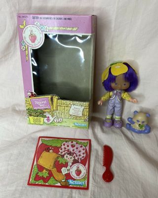 1982 Almond Tea Strawberry Shortcake Doll W/ Marza Panda - Box