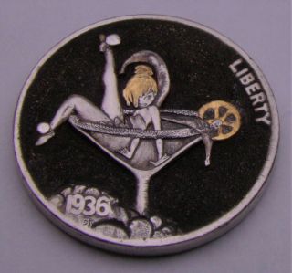 Hobo Nickel Engraved Tinker Bell Coin Buffalo Coin
